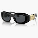 Versace Irregular Sunglasses Black/dark Grey (ve4425u)