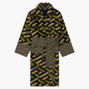 Versace la greca haftowane szlafroki zielone/złoty/czarny