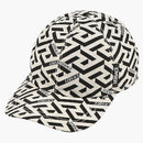Versace La Greca Print Baseball Hat Black White