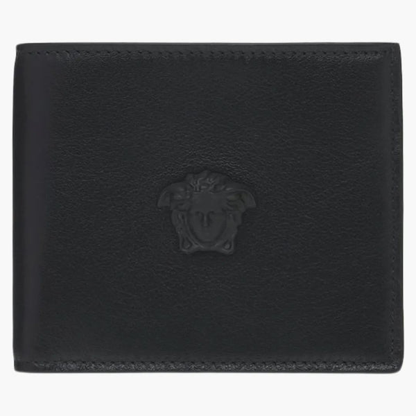Versace La Medusa (6 Card Slot 2 Cash Compartments) Bi-Fold Wallet Black/Black