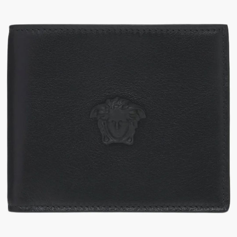Versace La Medusa (6 Card Slot 2 Cash Compartments) Bi-fold Wallet Black/black