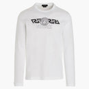 Versace Logo Print Long Sleeves T-Shirt White