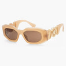 Versace Maxi Medusa Biggie Sunglasses Opaline Beige/Dark Brown (VE4425U-546773)