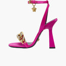 Versace Medusa 110mm Chain High Sandály na podpatku hluboké fuchsie satén