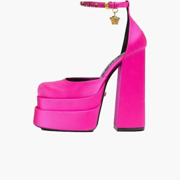 Versace Medusa Aevitas 155 mm platforma pompy głębokie Fuschia