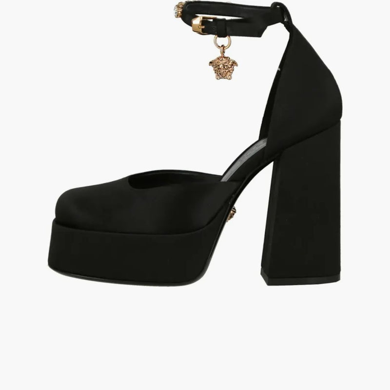 Versace Medusa Aevitas Platform Pumps Black Gold (women's)