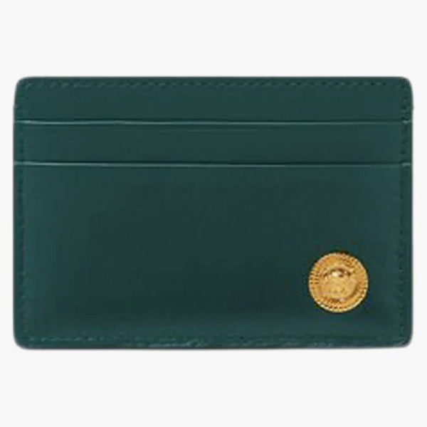 Versace Medusa Biggie (4 Card Slot 1 Cash Compartments) Card Holder Green/Gold