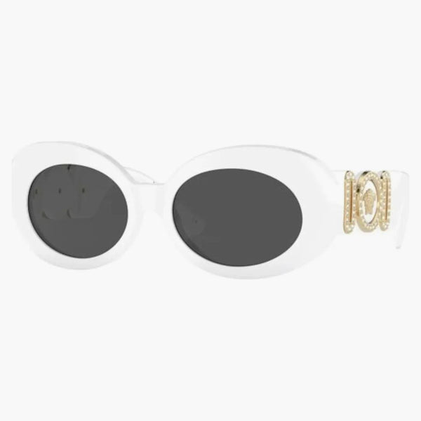 Versace Medusa Biggie Owalne okulary przeciwsłoneczne White (VE4426BU-31487)