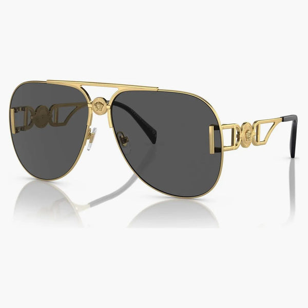 Versace Medusa Biggie Pilot Okulty przeciwsłoneczne ciemnoszare/złote (VE2255)