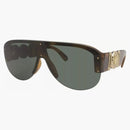 Versace Medusa Biggie Shield Sunglasses Tortoise/green (ve4391-531771)