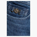 Versace Medusa Biggie Straight Leg Jeans Blue
