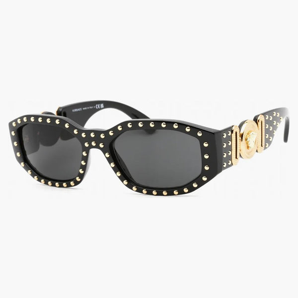 Versace Medusa Biggie Okulary przeciwsłoneczne Czarne/Złote Studded (VE4361-539787)