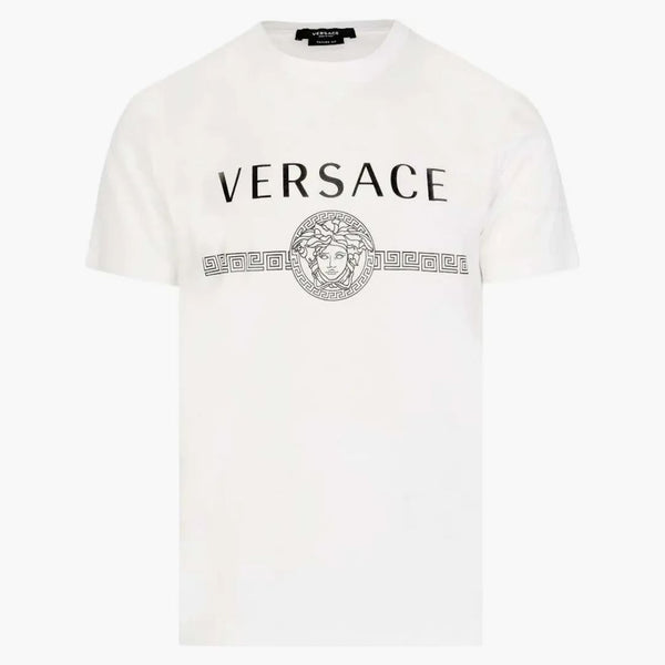 Logo Versace Medusa T-shirt biały/czarny