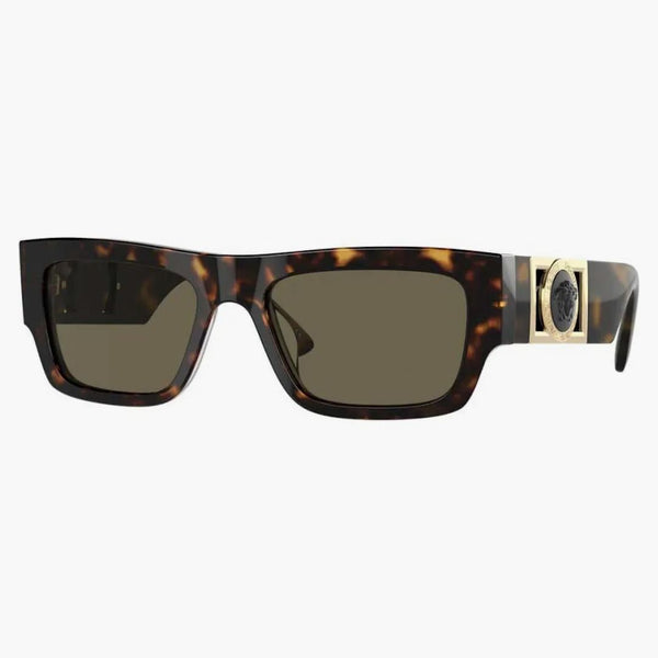 Versace Medusa Rectangular Sunglesses Havana/Brown (Ve4416U 108/3)