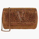 Versace Mini Crystal Virtus Crossbody Caramel