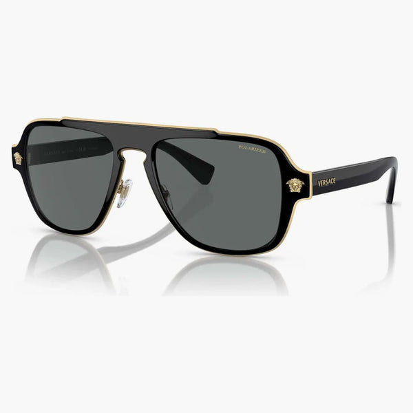Versace Polarized Medusa Retro Charm Sluneční brýle tmavě šedá/černá (VE2199 56)