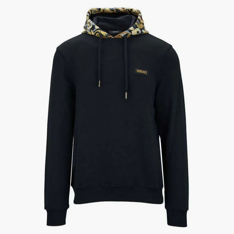 Versace Printed Hood Sweatshirt Black/yellow