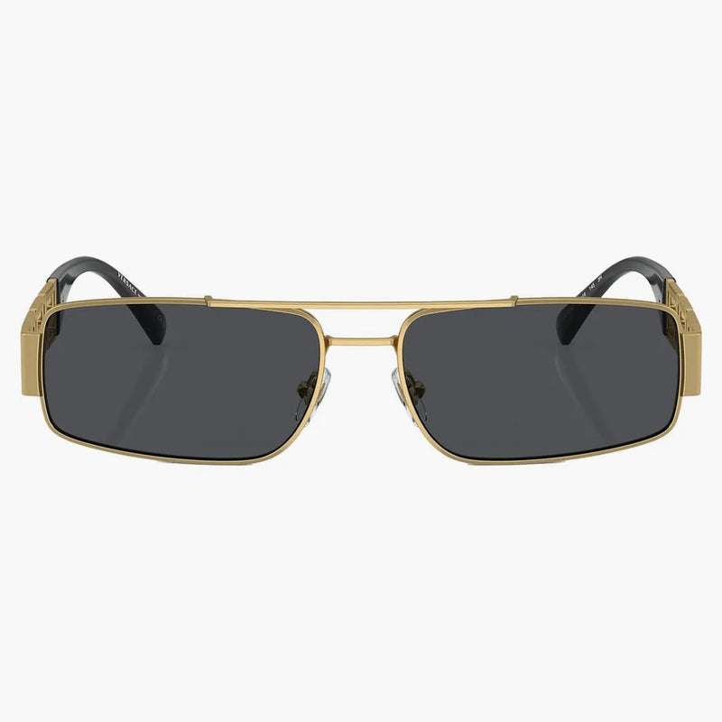Versace Rectangle Logo okulary przeciwsłoneczne Goldses Gold (2257)