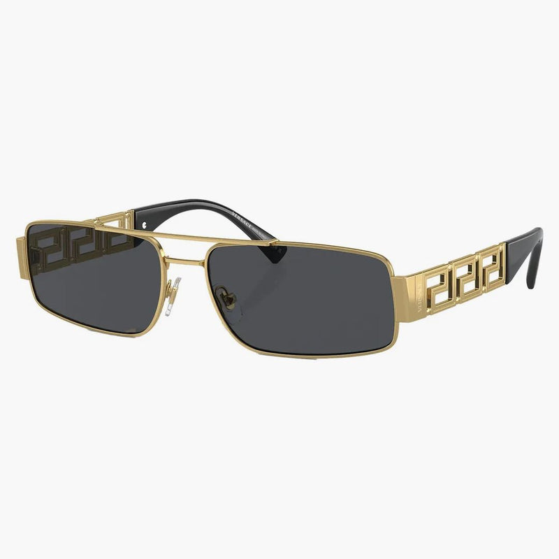 Versace Rectangle Logo okulary przeciwsłoneczne Goldses Gold (2257)