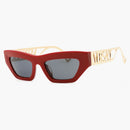 Sluneční brýle Versace Rectangle Red/tmavě šedá (VE4432U-538887)