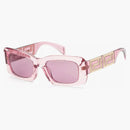 Versace Rectangle Sunglasses Transparent Pink/Violet Internal Mirror (VE4444U-5355ak)