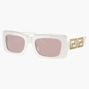 Gafas de sol rectangulares de Versace White/Pink (VE4444U-3145)