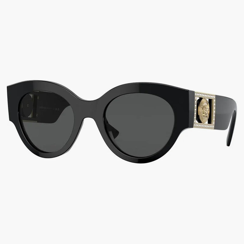 Versace Round Sunglasses Black (ve4438bf-gb1-87)
