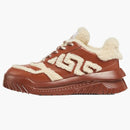 Versace Shearling Greca Odisea Brown