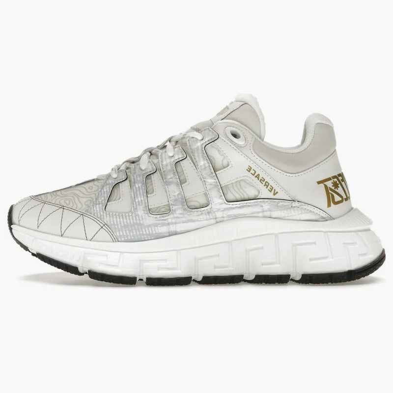 Versace Trigeca Glitter Sneaker Białe złoto (kobiety)