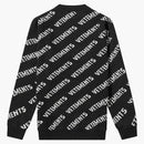 Vetements Allover Logo Crew Sweat Black/White
