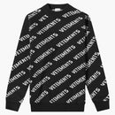 Vetements Allover Logo Crew Sweat Black/White