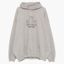 Vetements i'm retired oversized hoodie gray melange