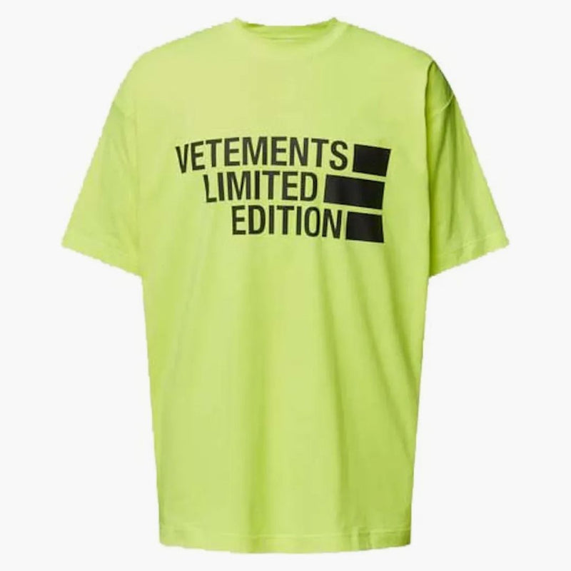 Vetements Oversized Logo T-shirt Neon Yellow
