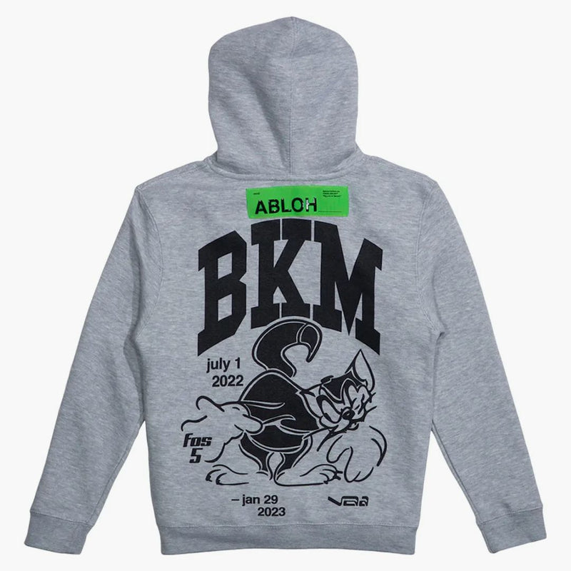Virgil Abloh Brooklyn Museum Youth Fos Cat Hoodie Heather Gray