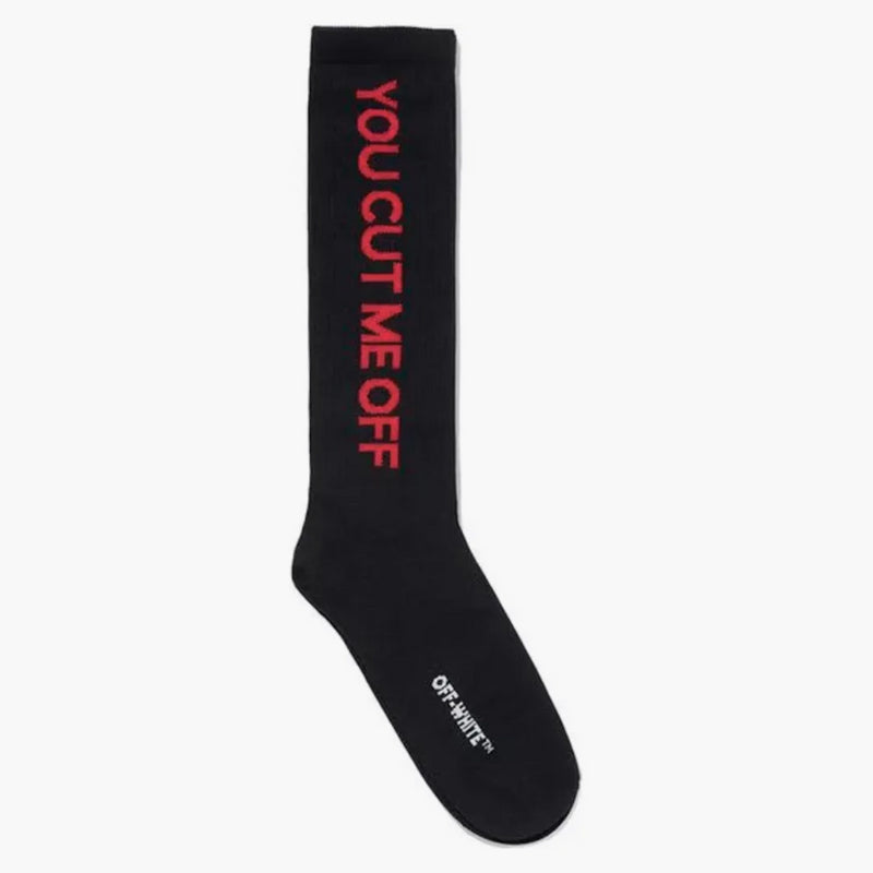 Virgil Abloh McA Figures of Speech Off-White You Cut Me Off Sock Black