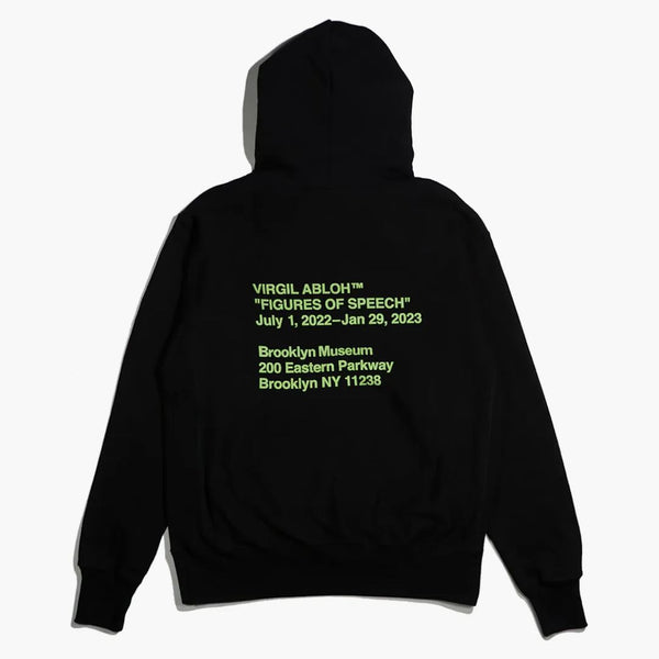 Virgil Abloh X Disney X Brooklyn Museum Mickey Mouse Hoodie Black