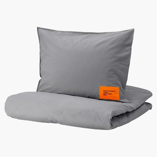 Virgil Abloh x Ikea Markerad Eu Cullat i 1 poduszka (140x200 cm lub 55x79in) szary