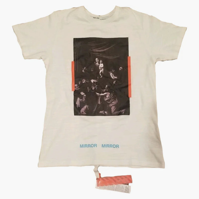 Virgilil Abloh x MCA Figures mowy Off-Biała Karavaggio Tee White