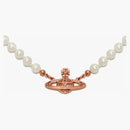 Vivienne Westwood Choker Mini Bas Relief Pink Gold-Tone