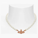 Vivienne Westwood Choker Mini Bas Relief Pink Gold-Tone