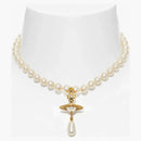 Vivienne Westwood Choker One Row Pearl Drop Gold