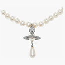 Vivienne Westwood Choker One Row Pearl Drop Silver