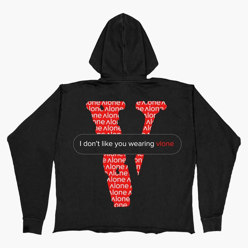 Vlone Text Message Hoodie Black