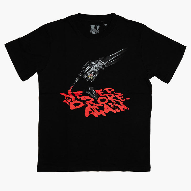 Vlone x Never Broke Again Bones Tee Black