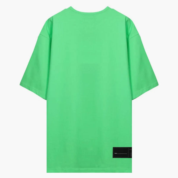 We11done Logo Patch Oversized T-shirt Green