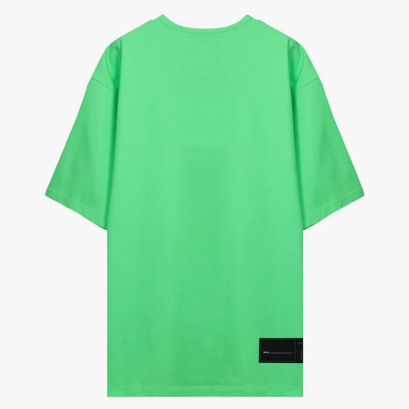 We11done Logo Patch Oversized T-shirt Green