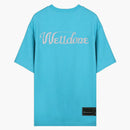 We11done Logo Print Oversized T-shirt Blue