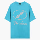 We11done Logo Print Oversized T-shirt Blue