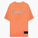 We11done Logo Print Oversized T-Shirt Orange