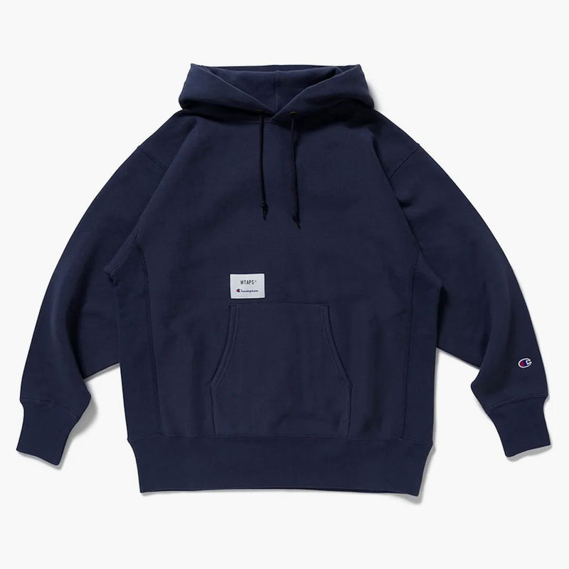 WTAPS X Champion Reverse Weave (R) Mikina s kapucí námořnictva